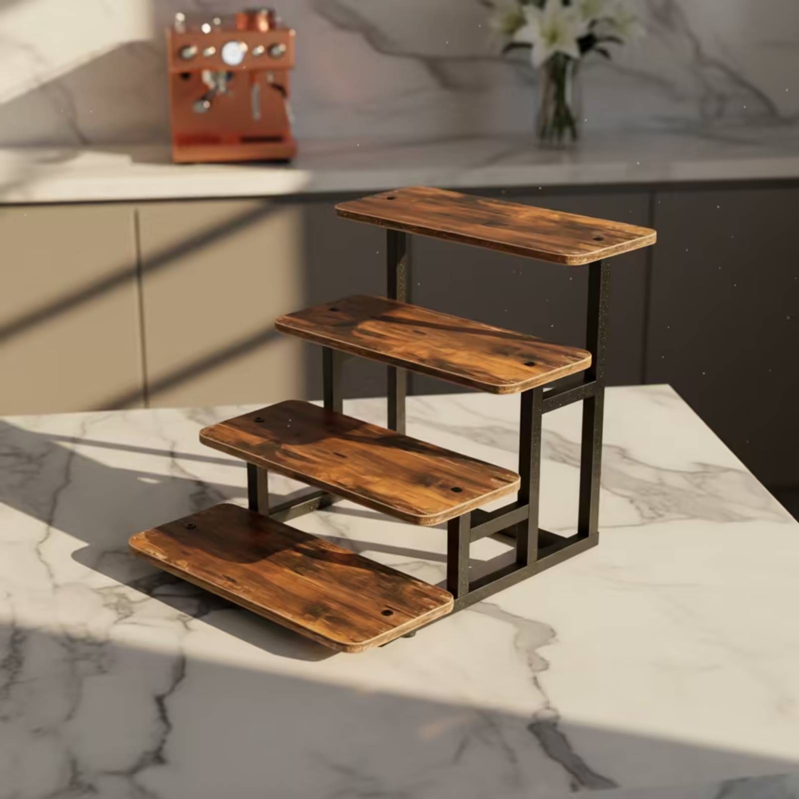 4-Tier Display Stand Tabletop  - Display Risers Set 评论和价格