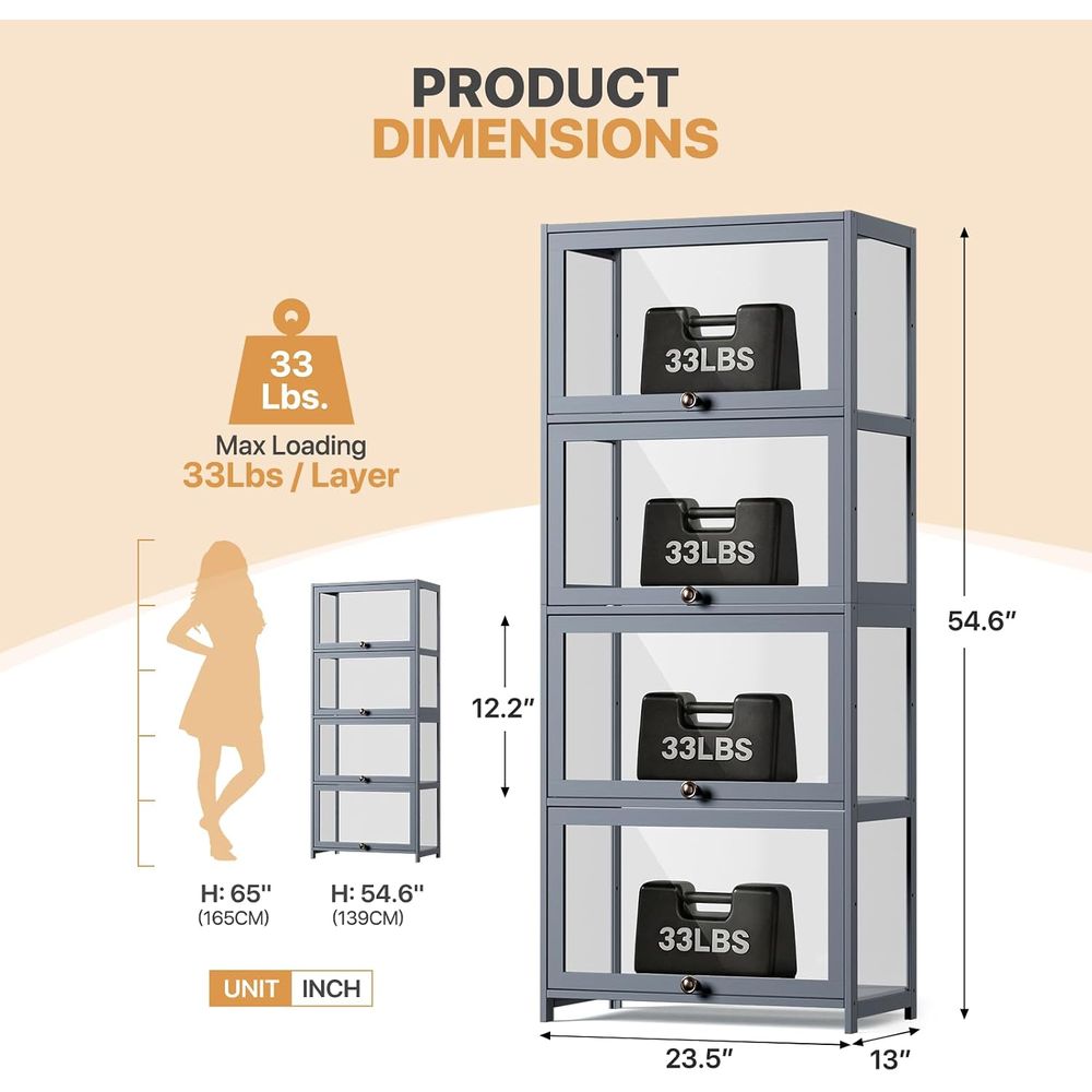 4-Tier Acrylic Display Case fo - Display Case Acrylic 评论和价格
