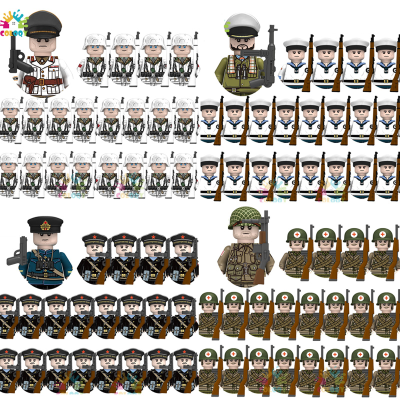 Kids Toys 21pcs/lot WW2 N001-N - Lego Minifigure Holder 评论和价格