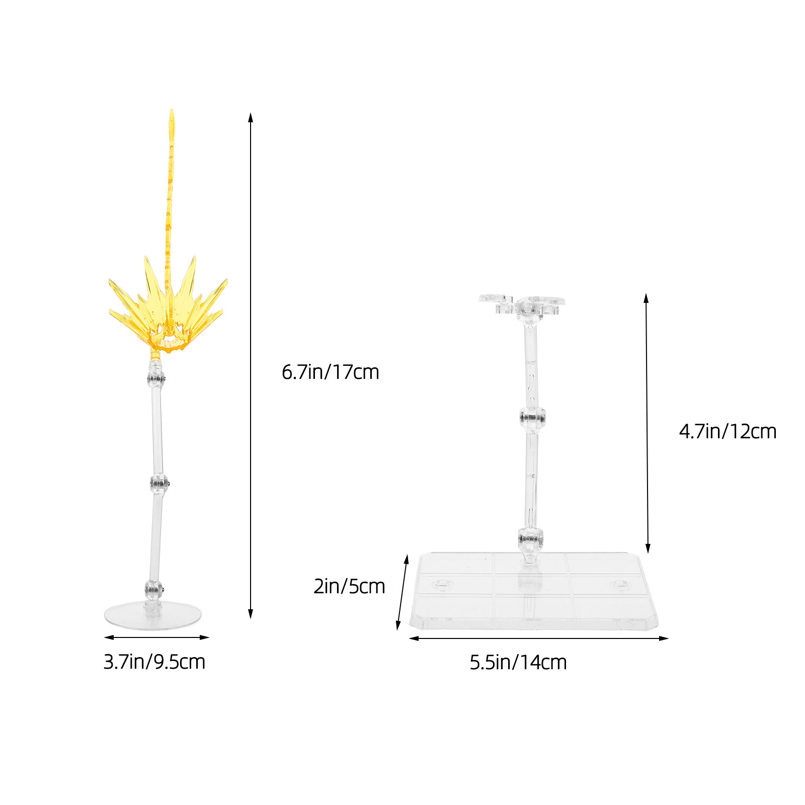 2Pcs Effect Display Bases Adju - Action Figure Stand 评论和价格