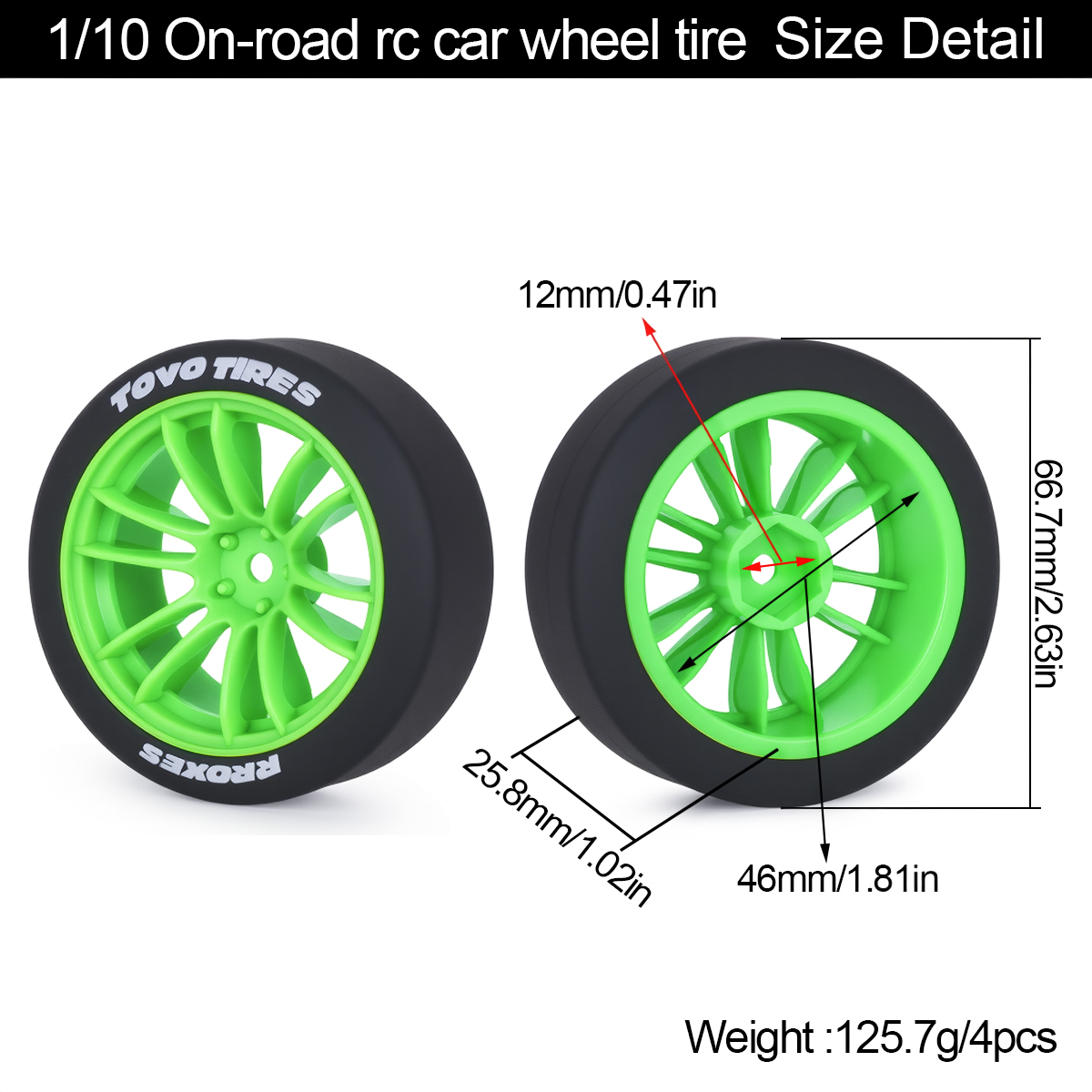4Pcs Hard Drift Tires Wheel Ty - Tamiya Model Rc Car 评论和价格