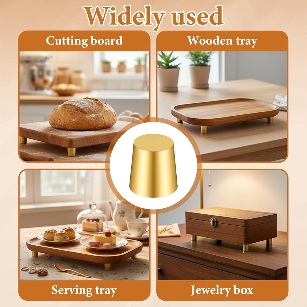 4pcs Brass Cutting Board Feet  - Display Risers Set 评论和价格