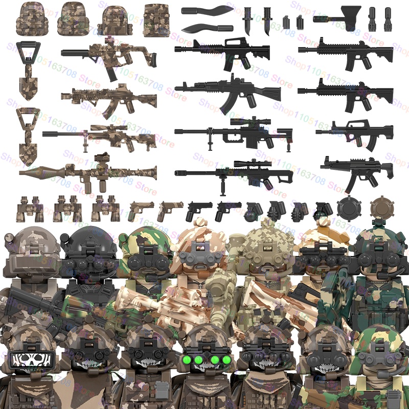 MOC Military Soldiers Action F - Lego Minifigure Holder 评论和价格
