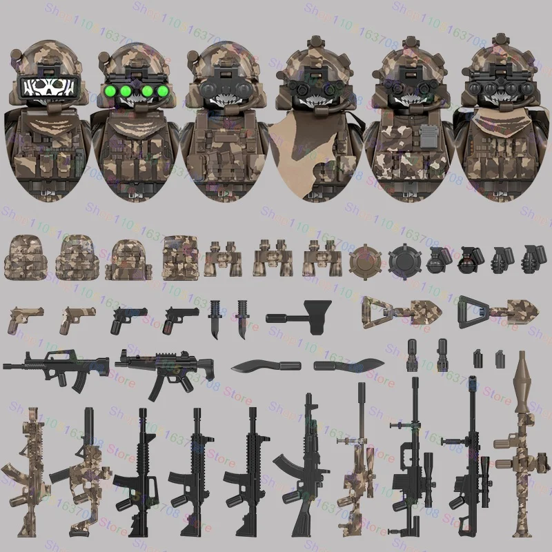 MOC Military Soldiers Action F - Lego Minifigure Holder 评论和价格