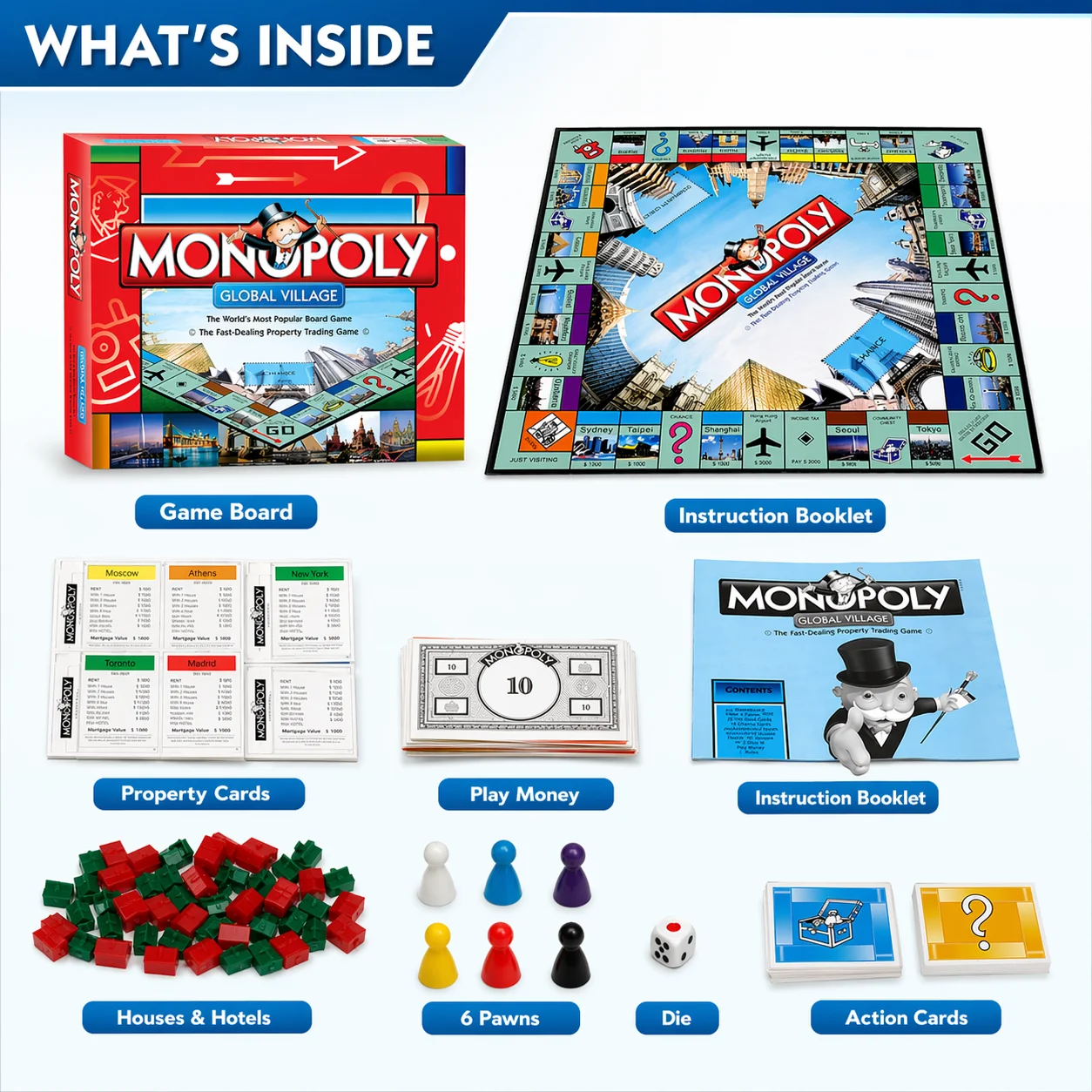 Premium MONOPOLY GLOBAL VILLAG - Hasbro Game Monopoly 评论和价格